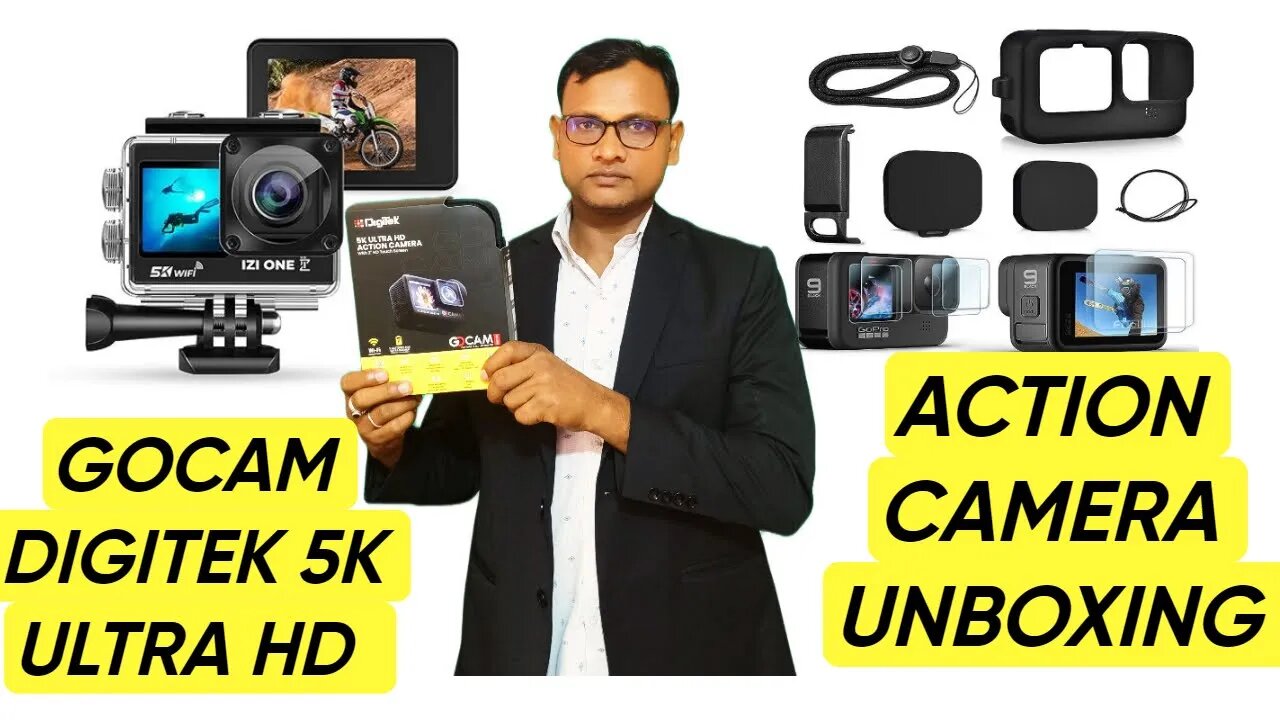 unboxing by amar gocam digitek 5k action camera price np 15000 ic 8500 बहुत अच्छा वीडियो क्वालिटी है