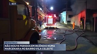 Em Ipatinga: Não houve feridos em incêndio numa marcenaria no bairro Vila Celeste