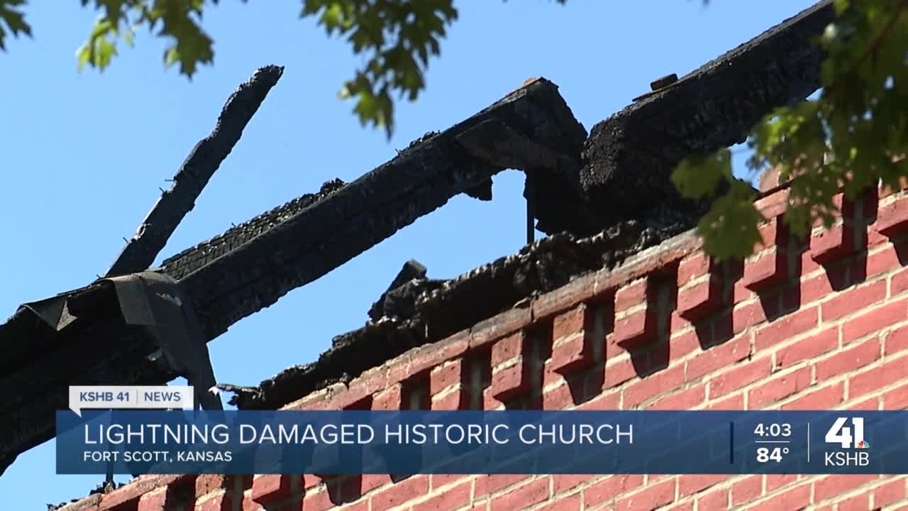 Lightning strike suspected as cause of fire at historic church