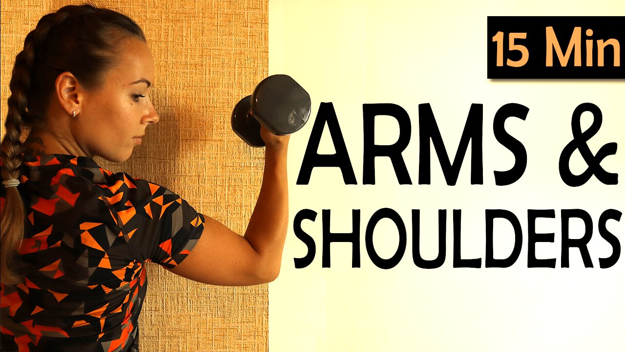 15 Min DUMBBELL ARMS & SHOULDER WORKOUT at Home | No Repeat