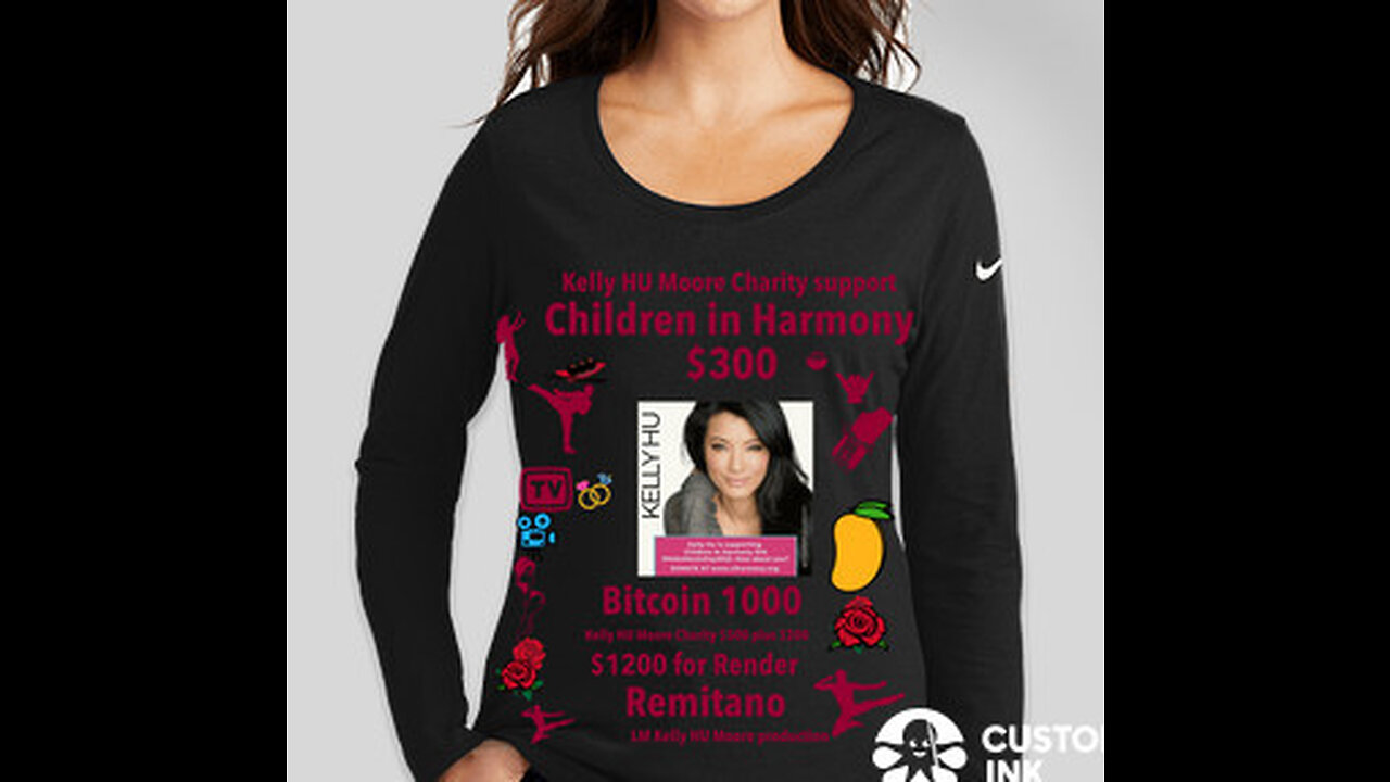 Cross kick Studio Films Kelly HU Moore Charity support T-shirt Children in Harmony