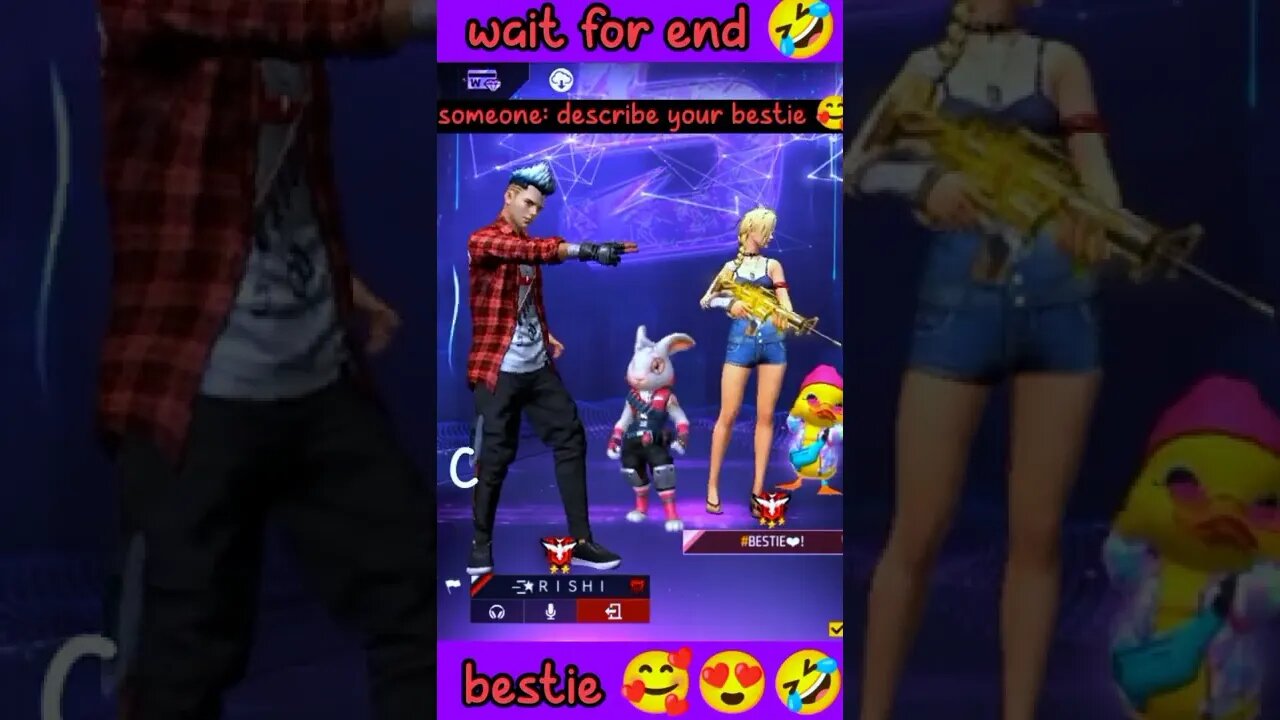 BESTIE 🥰😍🤣CUTIE 🥰🤣#freefire#shorts#youtube#funnyfreefire#funnyshorts#funny#bestfriend#bestie#new
