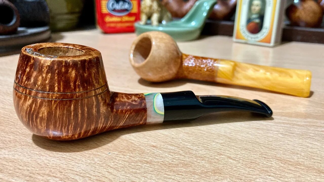 LCS Briars Pipes 495 grainy apple & 496 commissioned Anse