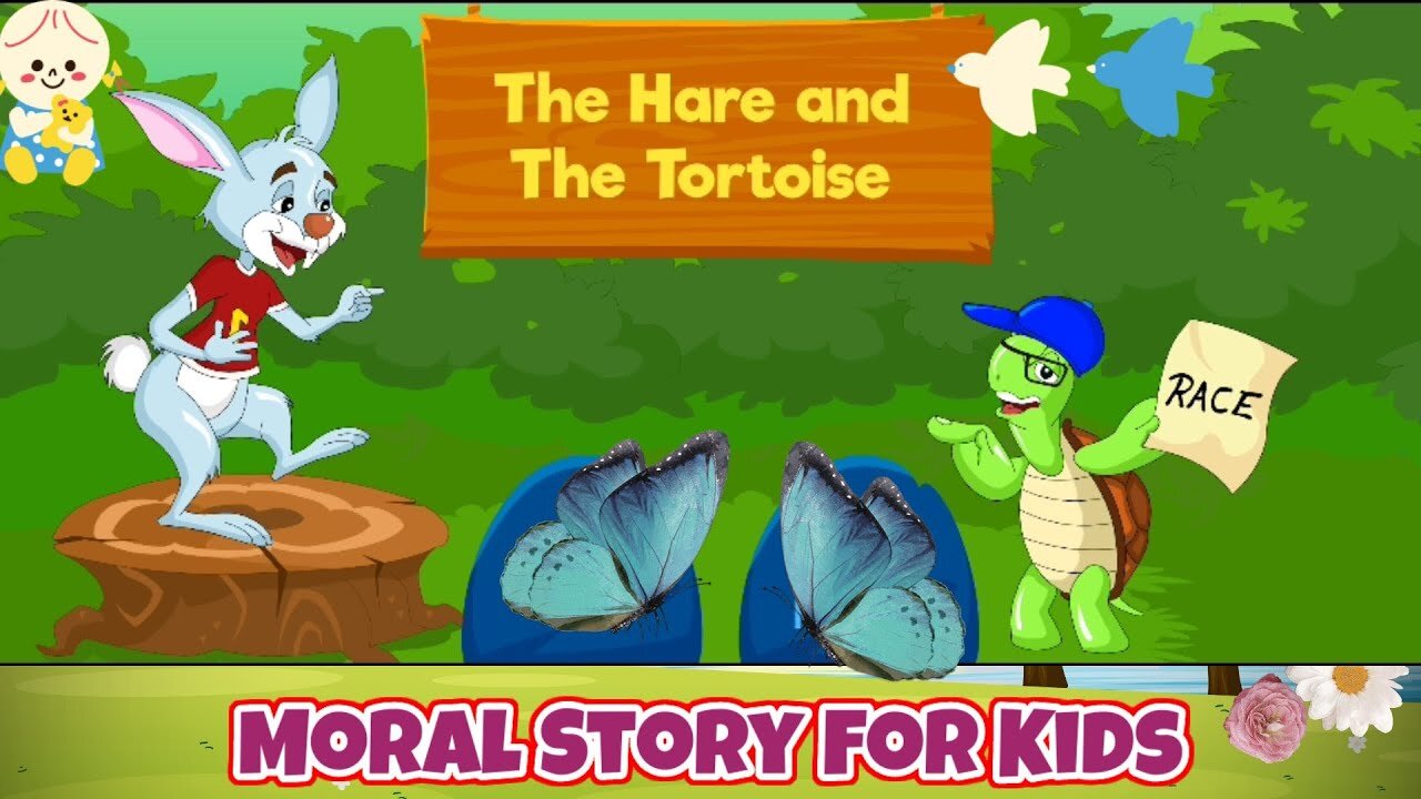 The Hare and The Tortoise | Moral story | English Stories For Kids