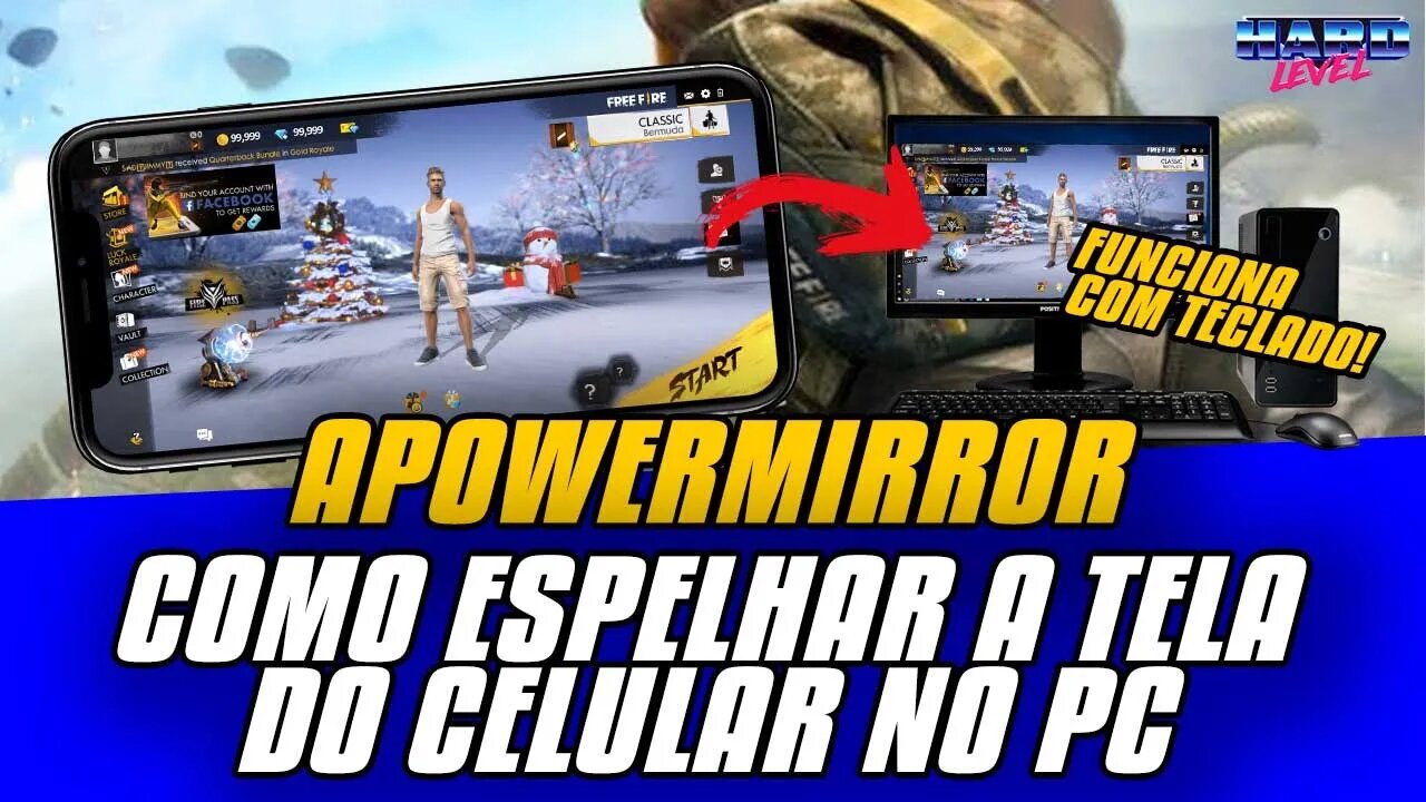 APOWERMIRROR - Ótimo programa para espelhar o celular no PC e jogar com mouse e teclado!