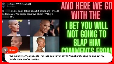 I Can Already Hear Black People In The Wind" Will Won't Slap This Man Like That"
