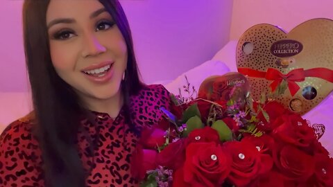 ASMR Valentines GF - Chocolate Trigger Word and Fabric Scratching