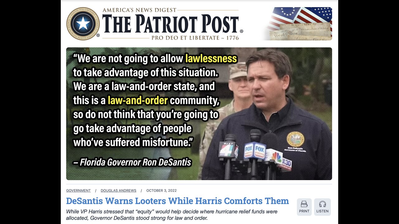 The Patriot Post Audio Edition Podcast for 10/3/22