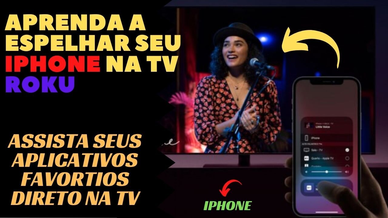 ROKU TV APRENDA A ESPELHAR SEU IPHONE NA TV E VER SEUS APLICATIVOS 2023