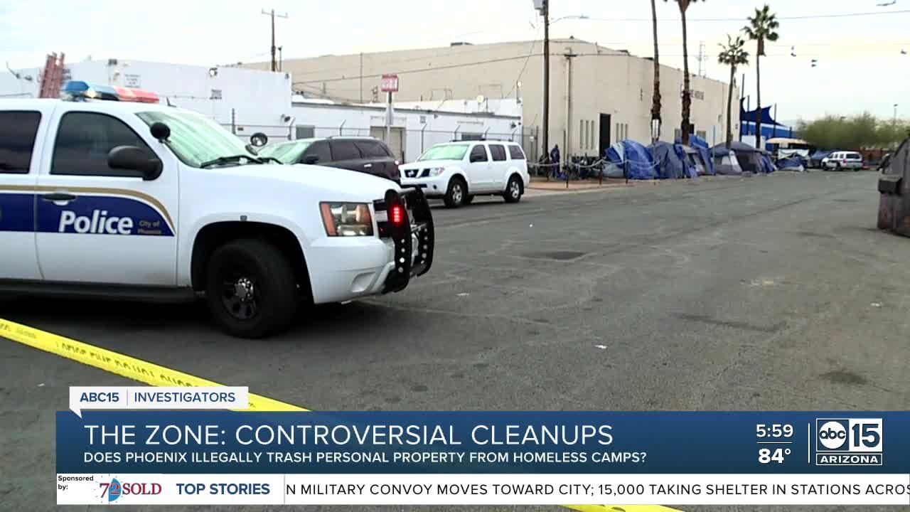 How Phoenix decides what's trash vs. property during controversial homeless camp sweeps