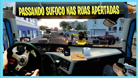 ▶️POV - VOLVO FH PASSANDO SUFOCO NAS RUAS APERTADAS - ETS2 MODS BR - Logitech G25