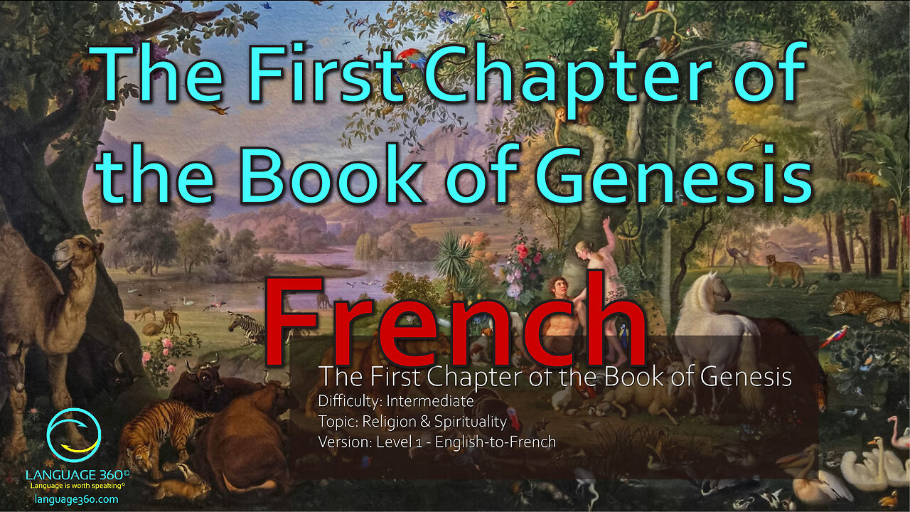 The First Chapter of the Book of Genesis: French