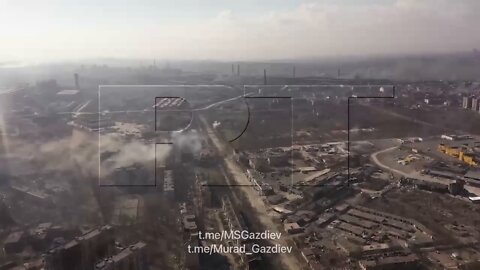 The arrivals of Grad rockets and mortar mines at the positions of Ukrainian nationalists in the Azovstal industrial zone