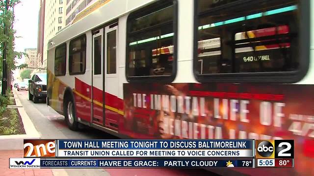 Town hall for BaltimoreLink planned Monday night