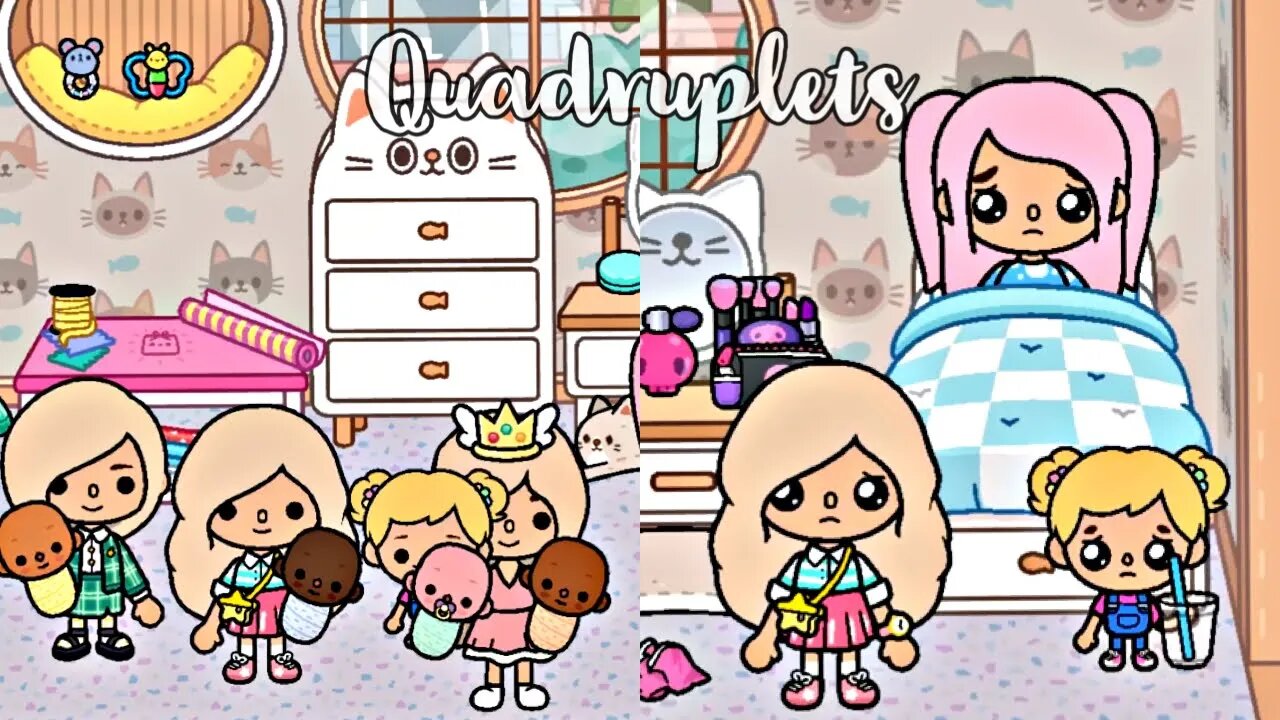 Quadruplets Joyful Homecoming 🥰👶🌈 | Toca Boca | Toca Life World