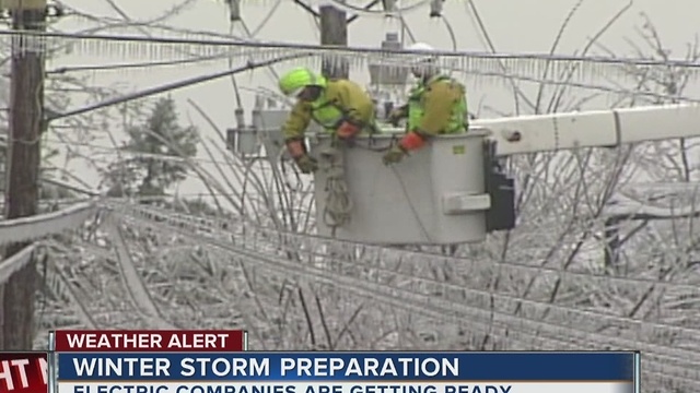 Electric Companies prepare for the upcoming winter weather