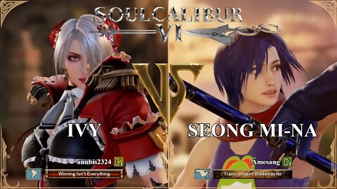 Ivy (anubis2324) VS Seong Mi-na (Âmesang) (SoulCalibur™ VI: Online)