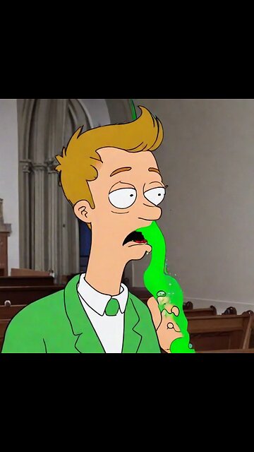 AI art: Beavis vomiting in church