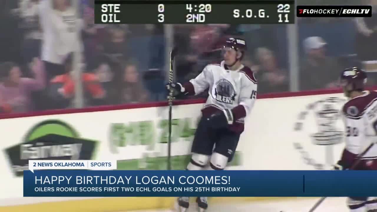 Logan Coomes scores twice on his birthday