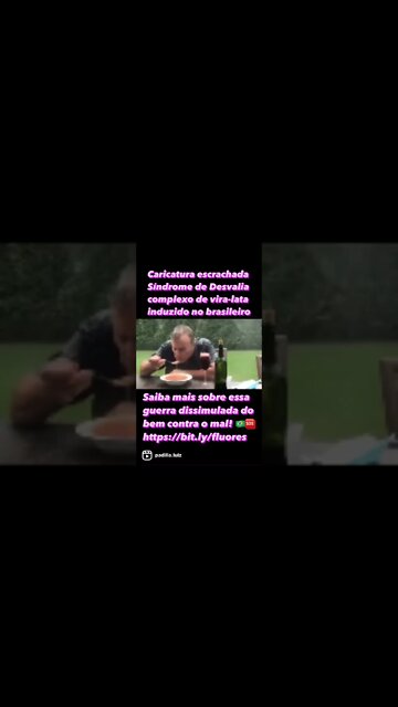 Caricatura escrachada da Síndrome de Desvalia, complexo de vira-lata, induzido no🇧🇷 pelo jornaLIXO
