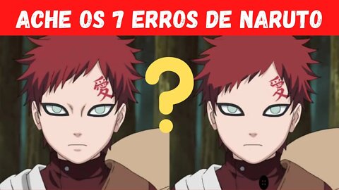 JOGO DOS 7 ERROS DE NARUTO 💥 QUIZ NARUTO