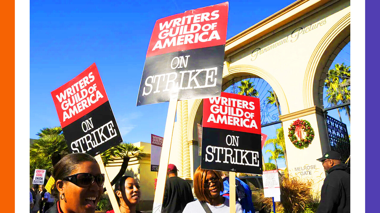 👀PEOPLE WATCHING: Writers Guild Strike🥤😀🍿 🟠⚪🟣 The NPC Show