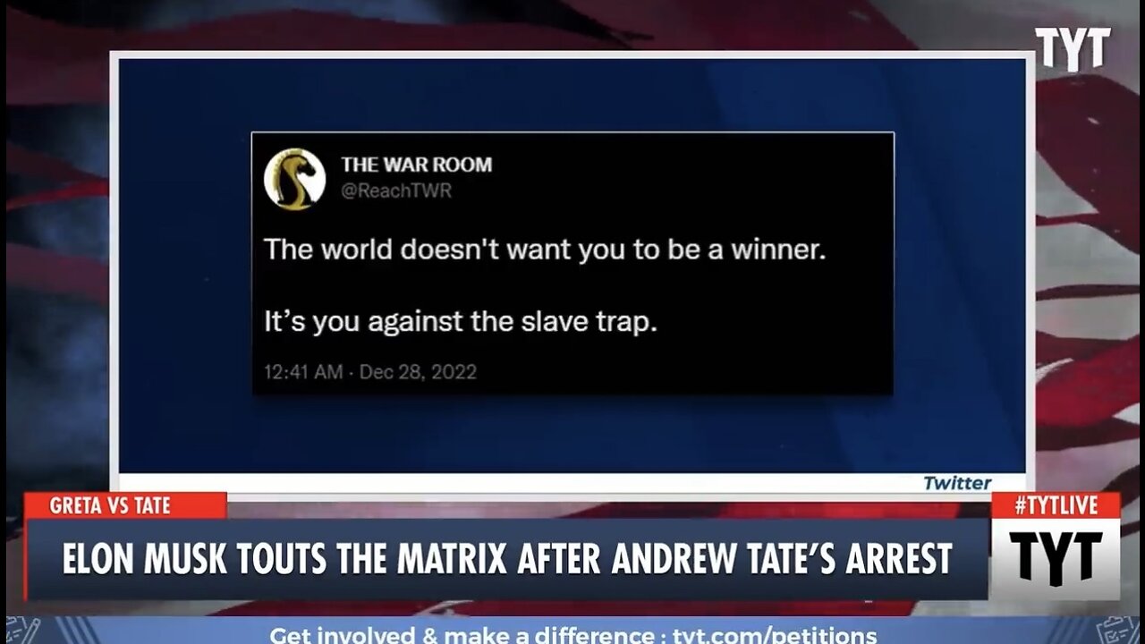ELON MUSK JUMPS INTO THR ANDREW TATE DRAMA WITH BIZARRE TWEET ABOUT THE MATRIX