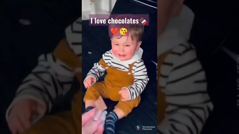 Give me my chocolate mommy #cute #baby #loves #chocolate