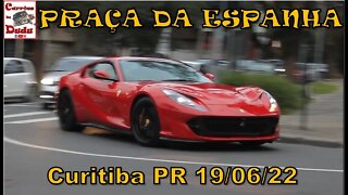 Carrões Praça da Espanha - Carrões do Dudu 19/06/22 Ferrari 812 Superfast Chevrolet Corvette C6