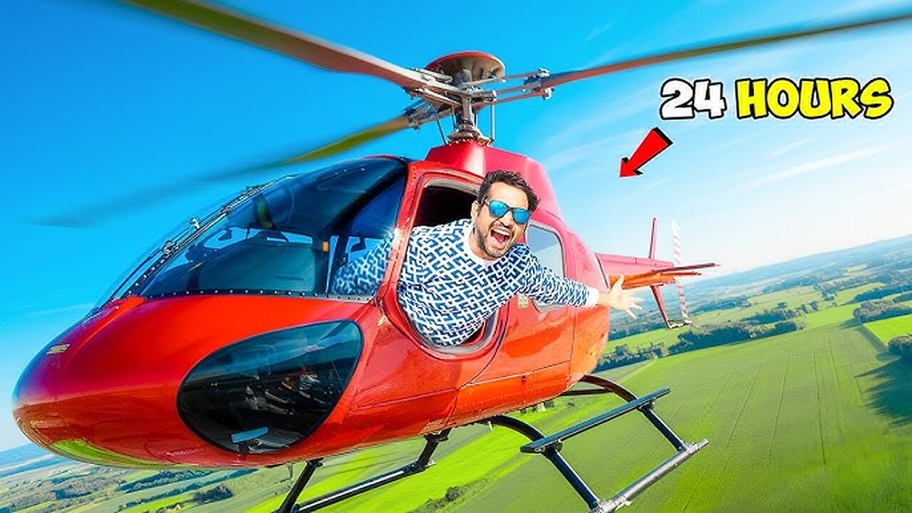 24 Hours Challenge In Helicopter...100 Real - MR. INDIAN HACKER