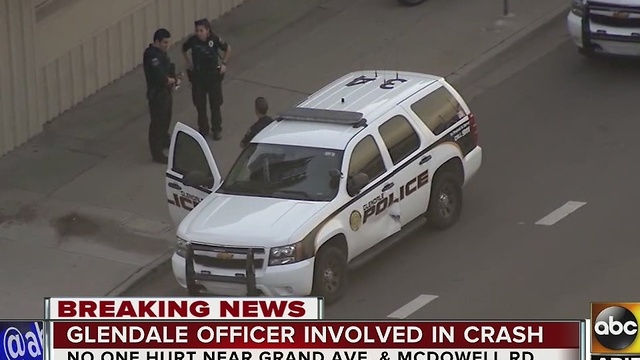 Glendale PD car involved in crash in Phoenix