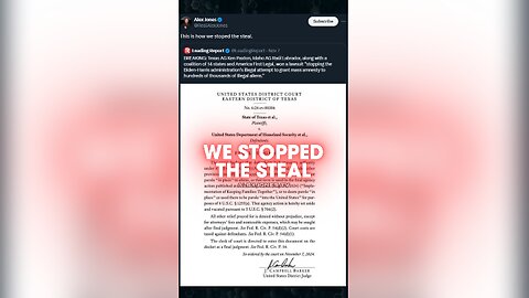 Ken Paxton Helped Stop The Steal - Alex Jones on X