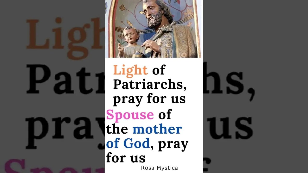 Spouse of the mother of God, pray for us #shorts