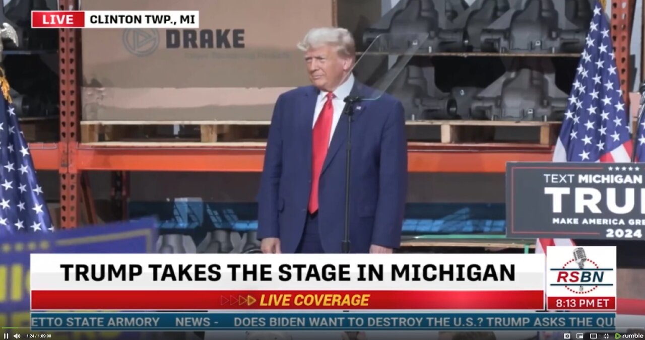 9.27.23 Trump in Michigan, Interview directly after