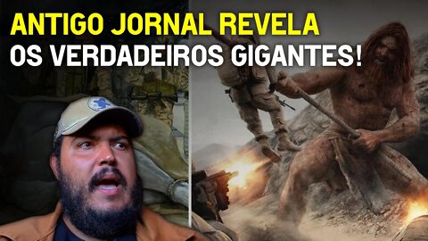 Antigo jornal revela a altura de gigantes.