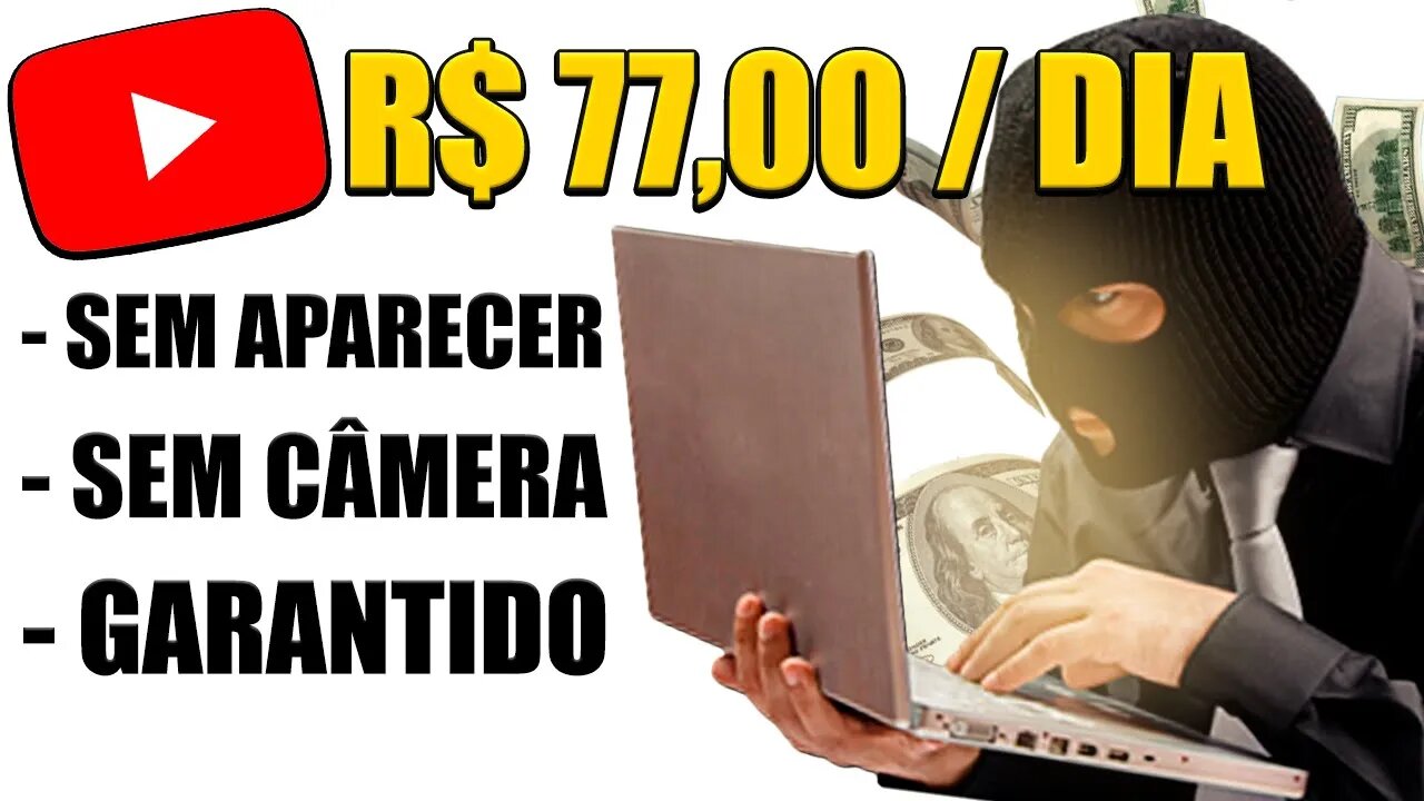 Como Ganhar Dinheiro no YouTube SEM APARECER nos Vídeos ($77 por DIA) - CANAL DARK