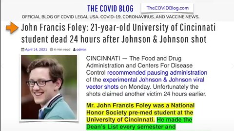 A compilation videos posted by FATNEWS on reactions to the kill shot from the covidblog.com