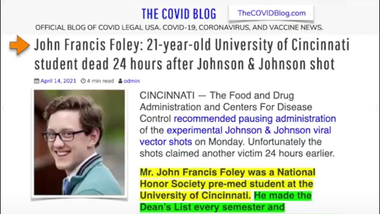 A compilation videos posted by FATNEWS on reactions to the kill shot from the covidblog.com