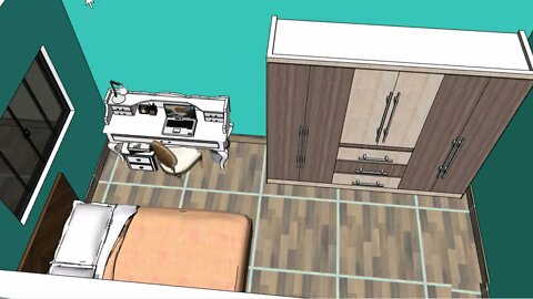 projeto 3d casa terria 7x8