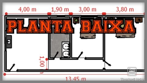 planta baixa 5,30x13,45