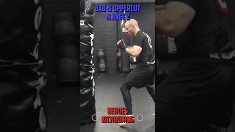 Heroes Training Center | Kickboxing & MMA "How To Double Up" Jab & Uppercut & Knee 2 | #Shorts