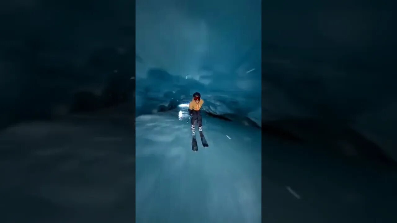 Ski spelunking in the Swiss Alps