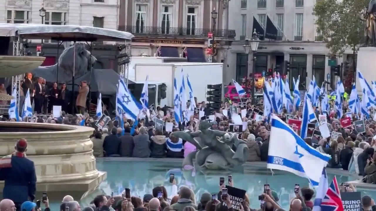 Large Pro Israeli Protest In London Today #stoptheviolence