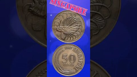 Singapore 50 Cents 1967.#shorts #education #coinnotesz