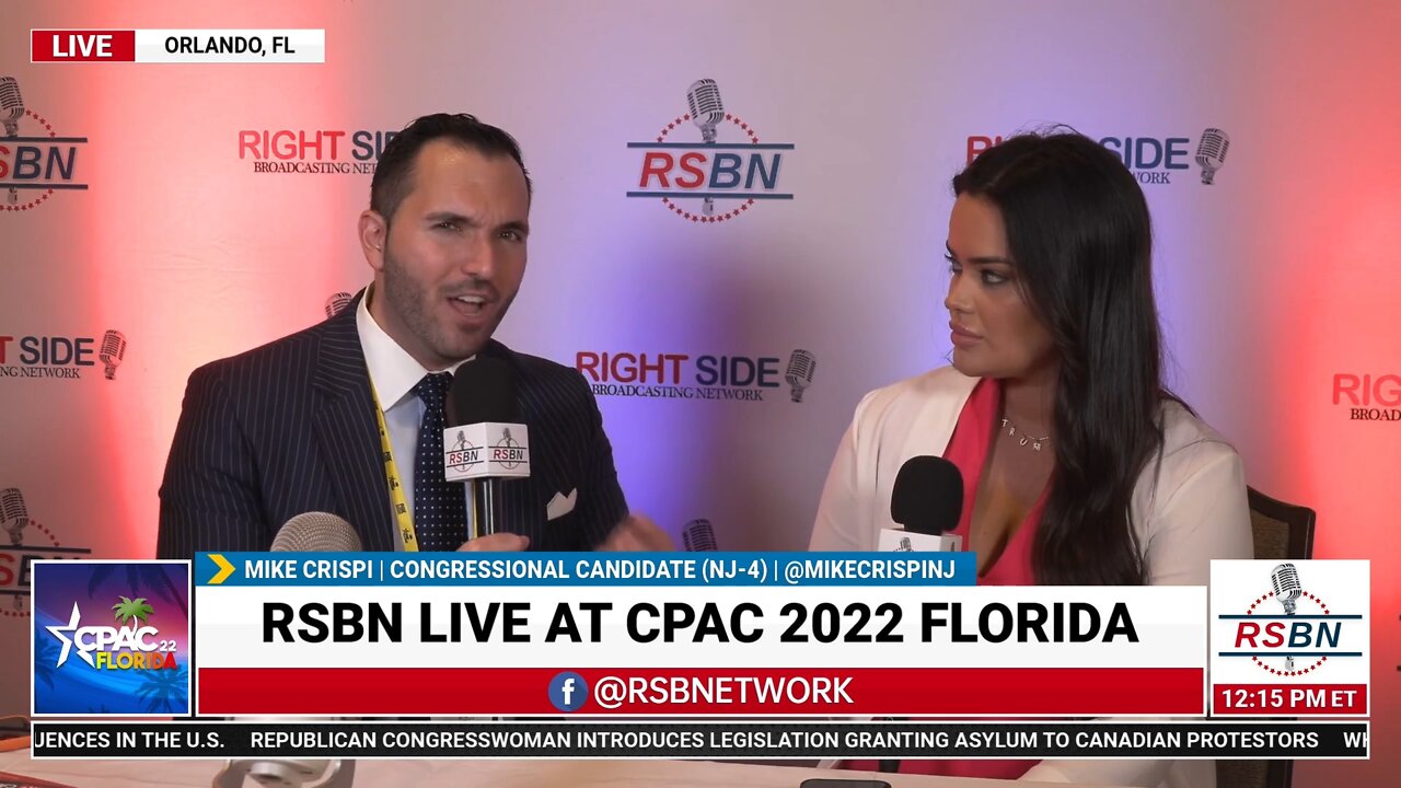 Congressional Candidate (NJ-4) Mike Crispi's Interview with RSBN's own Liz Willis at CPAC 2022