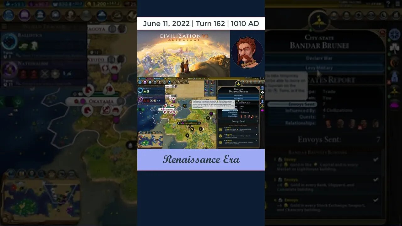 Daily Civ6 - TURN 162 - JUST PASSING BY... AD!