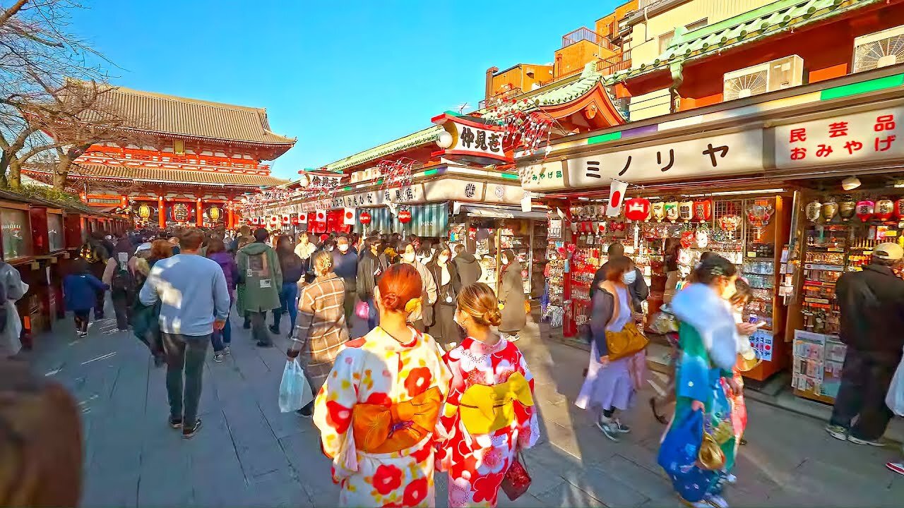 Tokyo Asakusa on Coming of Age Day 4K HDR