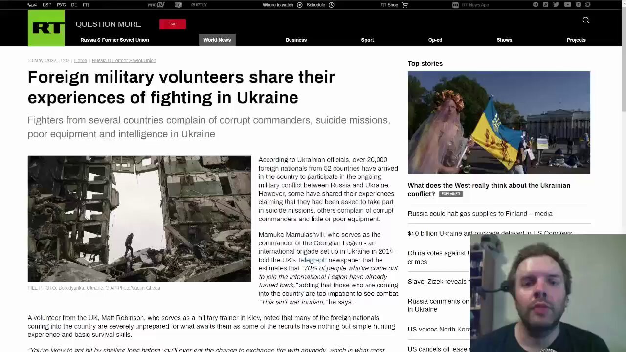 Foreign military volunteers treated like cannon fodder, Ukraine supposedly repels Russia