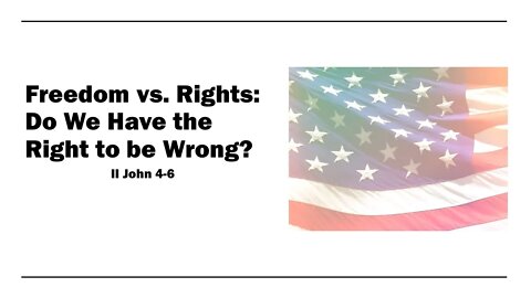 Freedom vs Rights: Do We Have the Right to be Wrong?