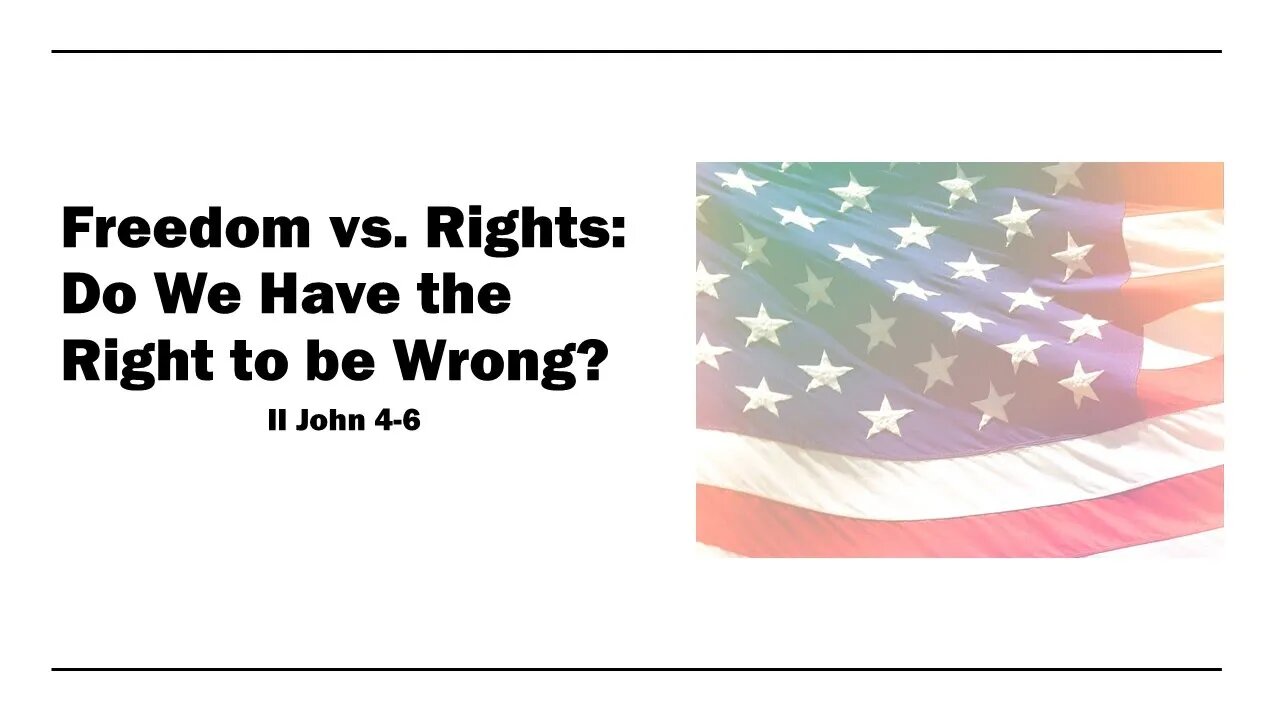 Freedom vs Rights: Do We Have the Right to be Wrong?